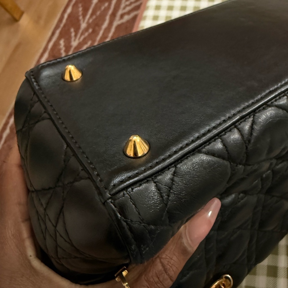 Dior Black Quilted Mini Lady Bag with Gold Hardware - Picture 11 of 16